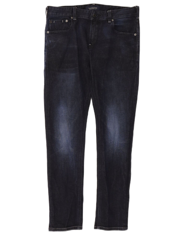 Calça jeans skinny feminina Scotch & Soda W31 L30 azul marinho algodão