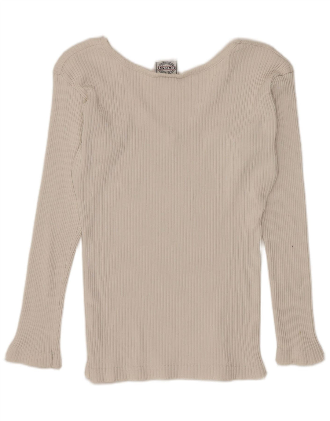 Top feminino Newpenny manga comprida UK 12 médio branco