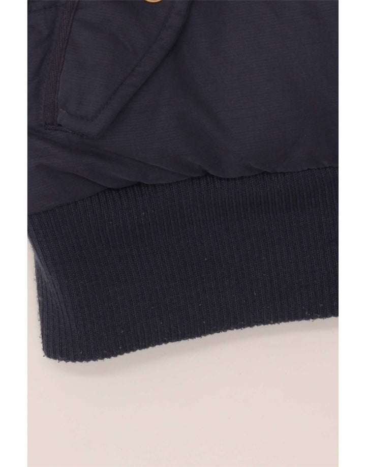 Colete acolchoado feminino Fat Face UK 12 poliéster azul marinho médio
