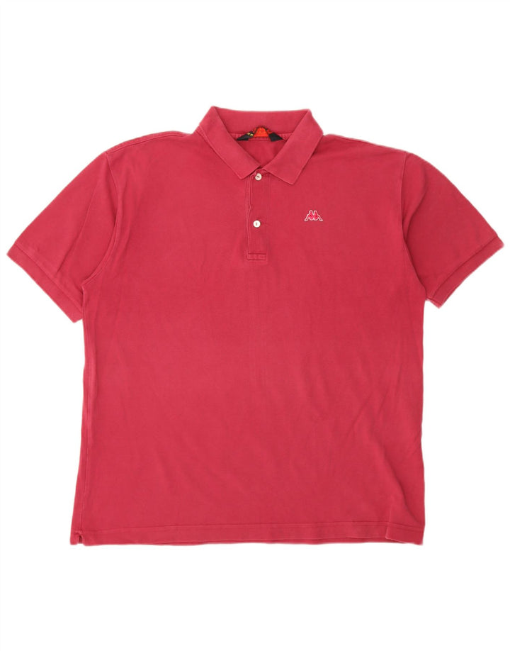 Camisa polo masculina Kappa XL algodão rosa