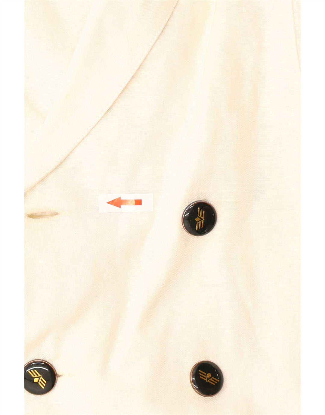 Jaqueta blazer feminina vintage com peito duplo EU 38 Médio Off White