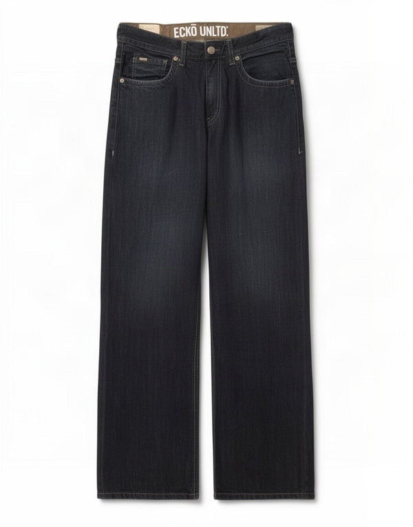 Jeans soltos masculinos Ecko Unltd W32 L32 azul marinho algodão