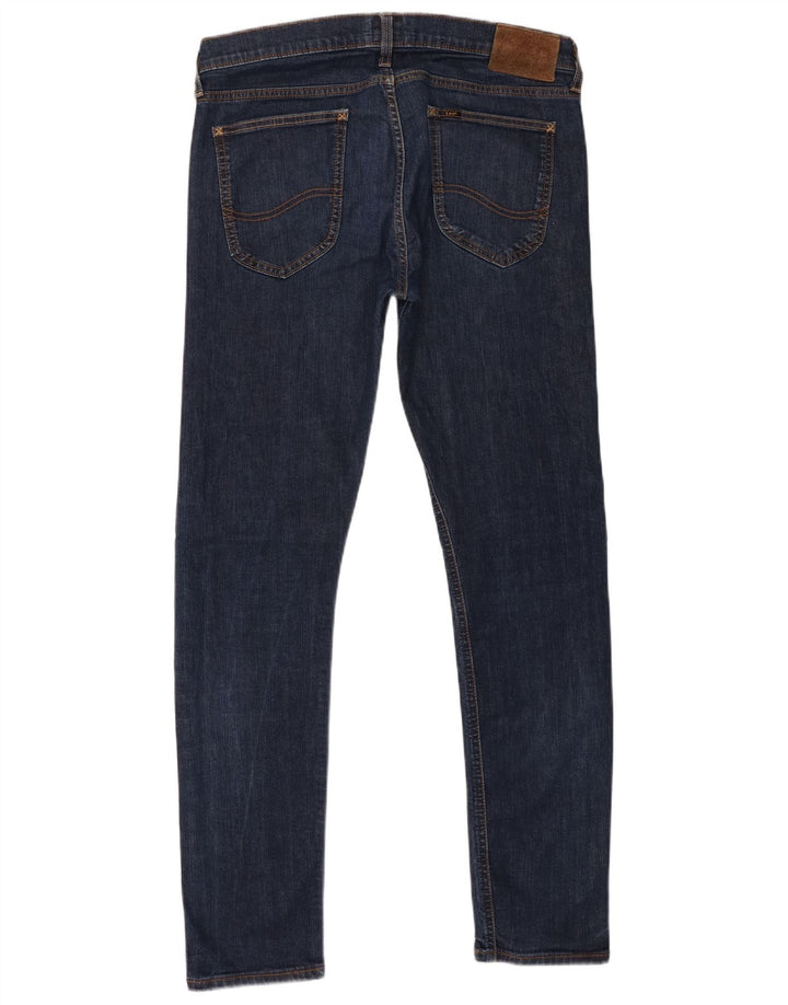 Lee Mens Slim Jeans W33 L32 Azul Algodão