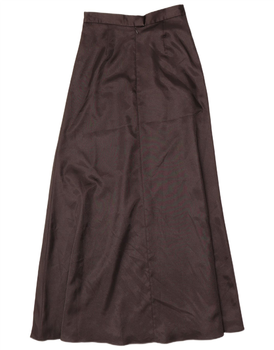 Saia maxi feminina vintage UK 6 XS W24 poliéster preto