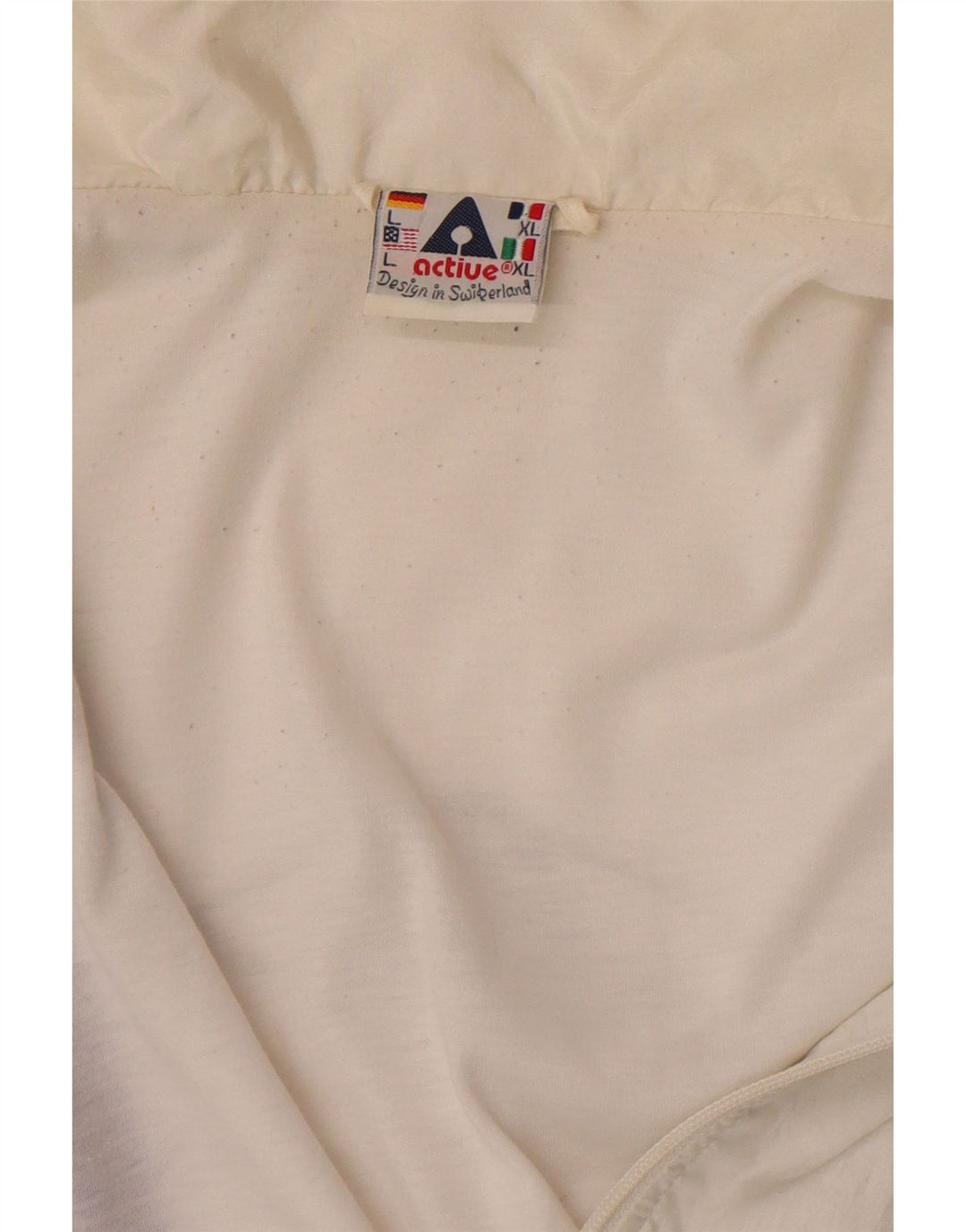 Jaqueta superior de agasalho de ajuste solto masculino ativo grande colorblock branco
