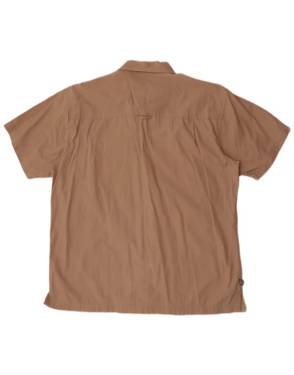 Camisa masculina Mountain Warehouse manga curta regular fit grande bege