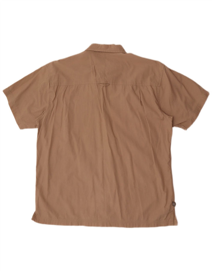 Camisa masculina Mountain Warehouse manga curta regular fit grande bege