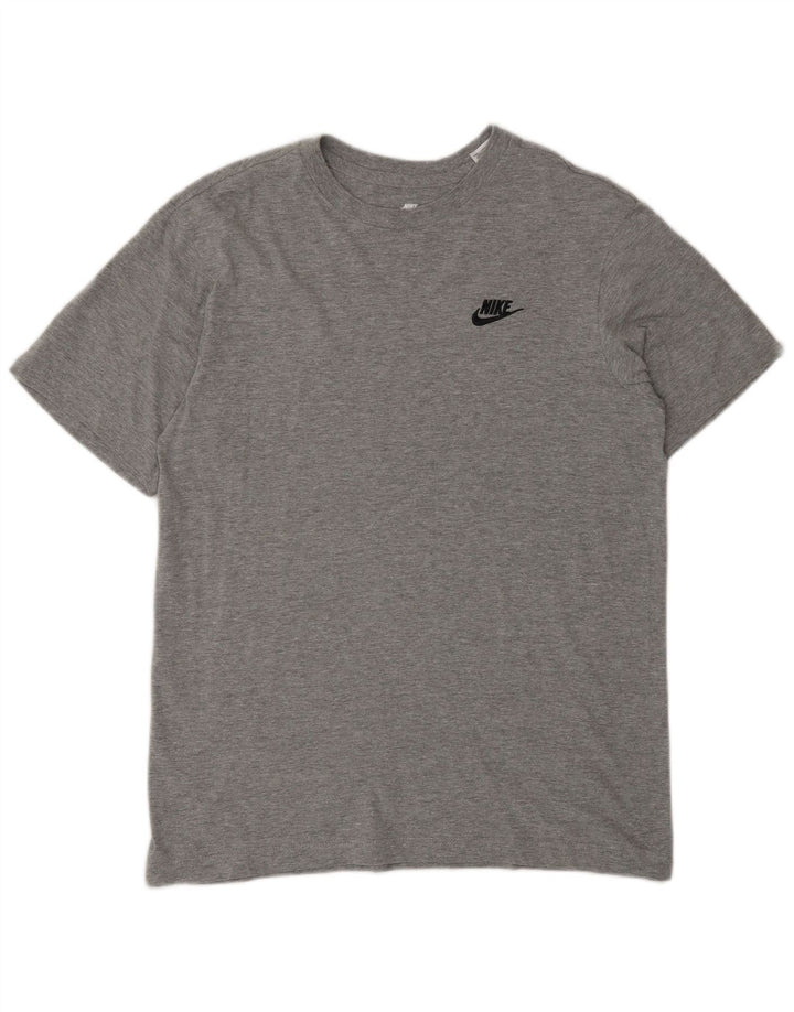 Camiseta masculina NIKE XS cinza manchada de algodão