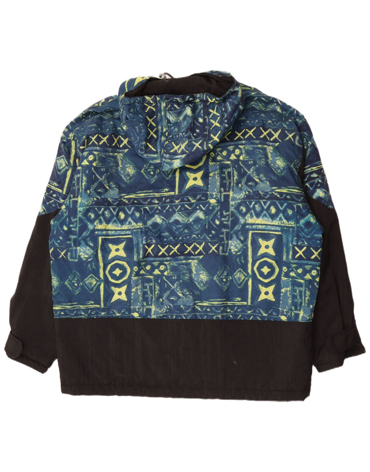 Jaqueta de esqui masculina com capuz RODEO UK 46 3XL preta geométrica