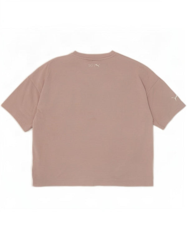 Camiseta Puma Feminina Selena Oversized Graphic Top UK 12 Cinza Médio