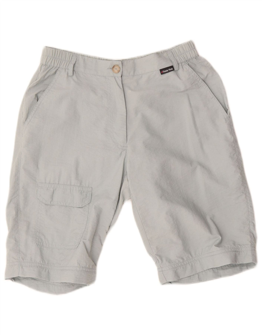 Shorts cargo feminino Think Pink IT 44 médio W27 poliéster cinza