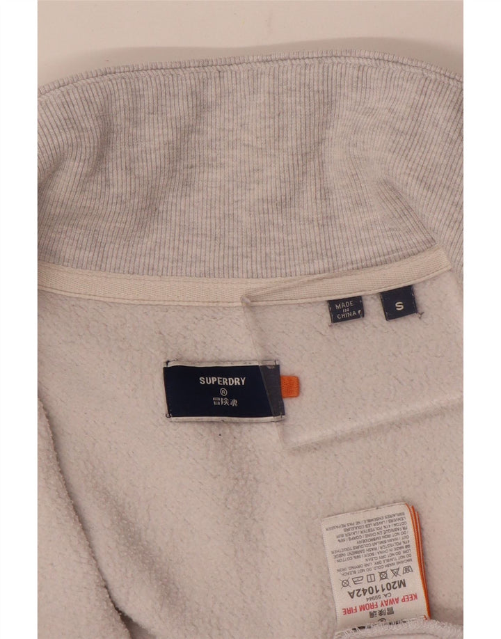 Superdry Mens Tracksuit Top Jacket Pequeno Algodão Cinza
