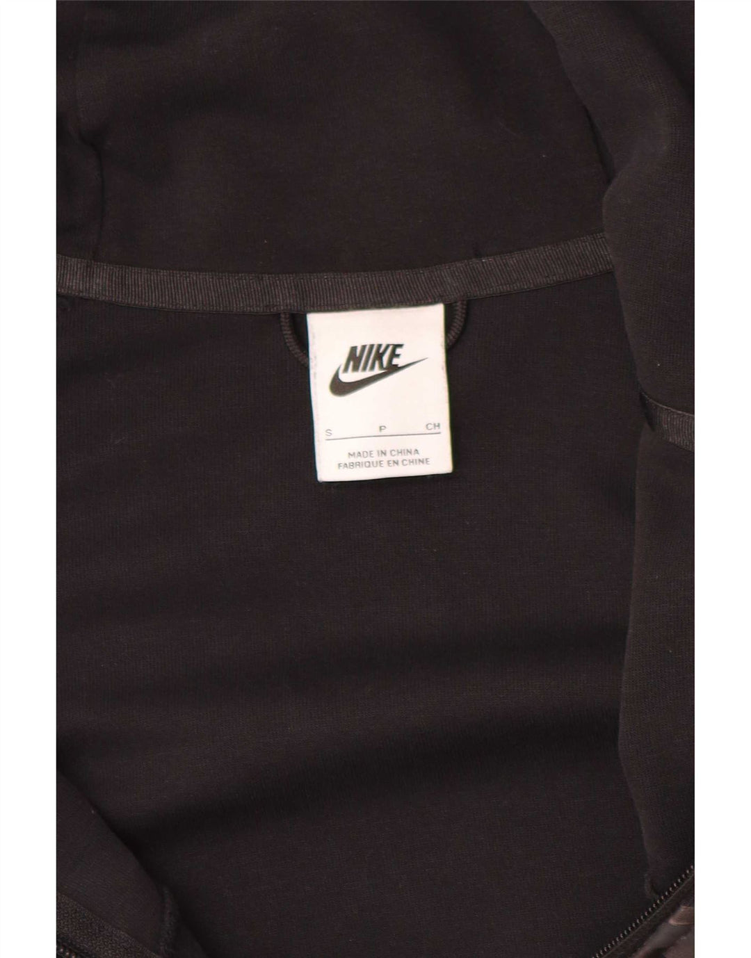 Suéter Nike feminino com capuz e zíper grande UK 10 pequeno preto