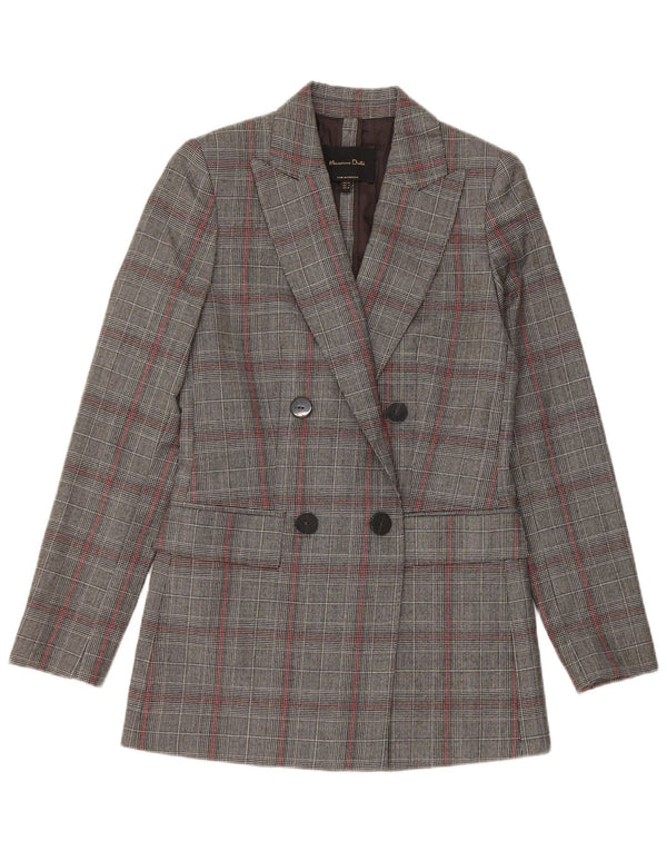 Jaqueta Blazer Longline Feminina Massimo Dutti EU 34 2XS Cinza Houndstooth