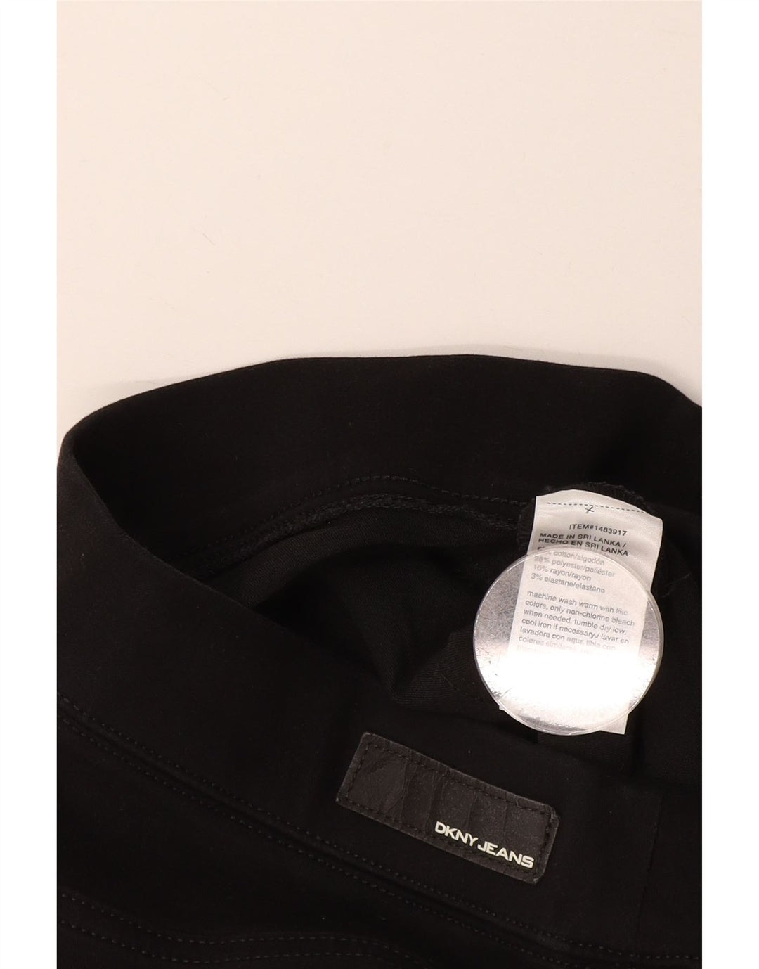 Bermuda feminina Dkny W30 médio algodão preto