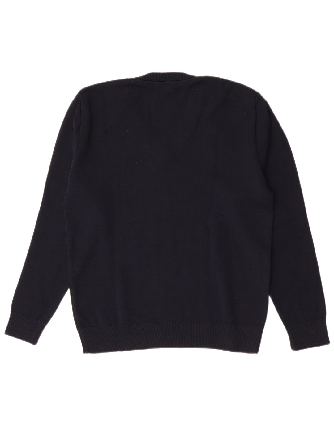 Suéter feminino vintage com decote em V IT 42 azul marinho médio