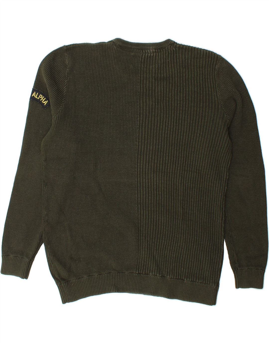 JACK & JONES Mens Crew Neck Jumper Sweater XL Khaki Vintage Jack & Jones and Second-Hand Jack & Jones from Messina Hembry 