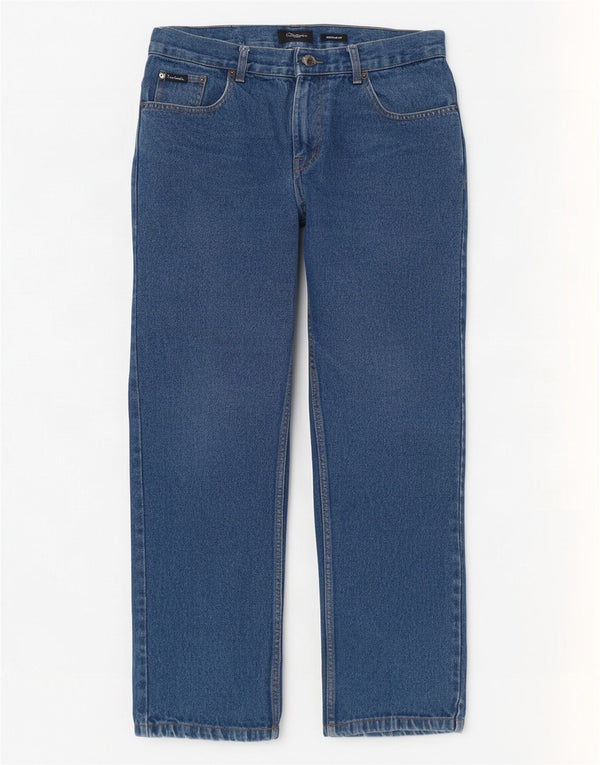 Pierre Cardin Mens Regular Fit Straight Jeans W34 L29 Azul Algodão