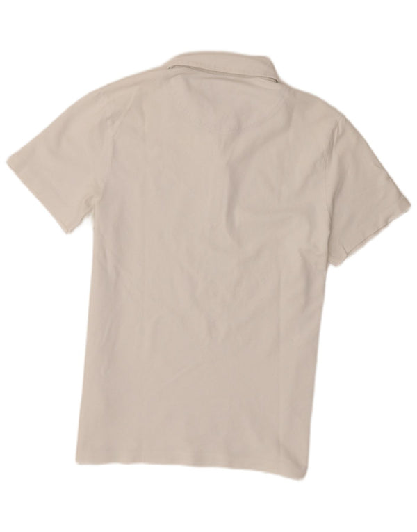 Camisa polo masculina Hugo Boss Slim Fit 2XL algodão listrado branco