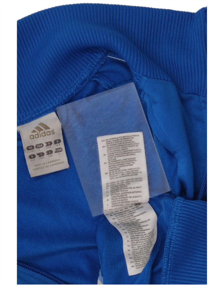 ADIDAS Meninos Treino Top Jaqueta 13-14 Anos Azul Colorblock Poliéster