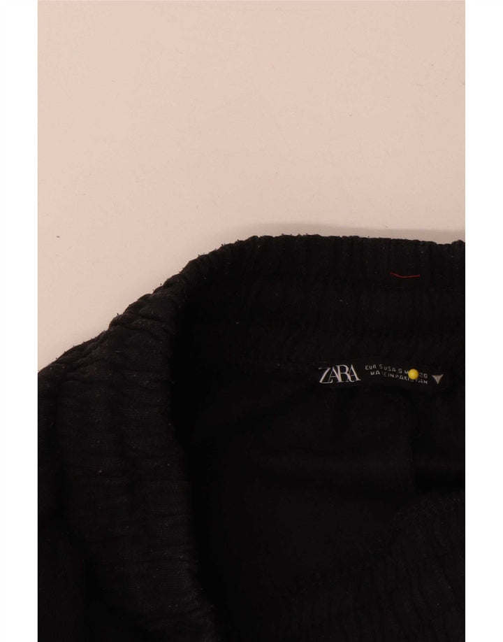 Calça de treino feminina Zara Joggers UK 8 pequena preta