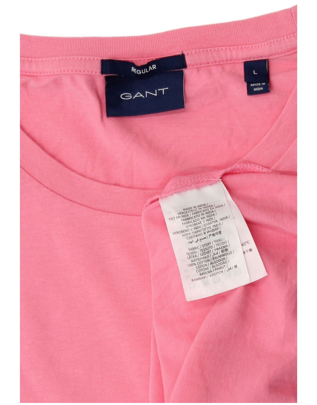 Camiseta masculina regular Gant grande algodão rosa