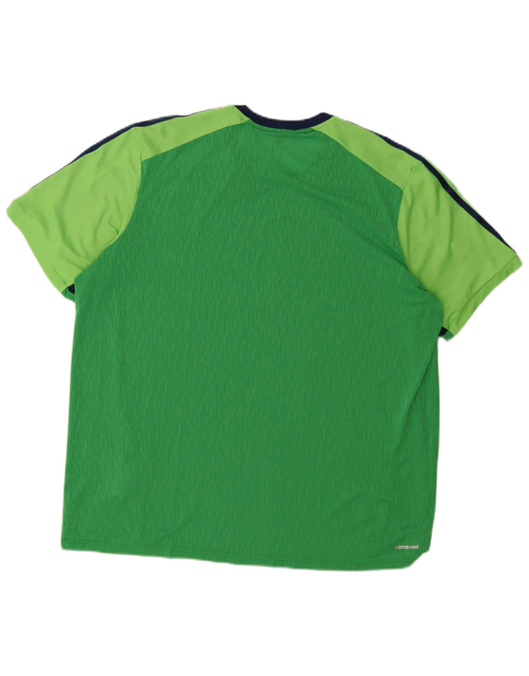Adidas Mens Climacool Camiseta Top 2XL Verde Colorblock Poliéster