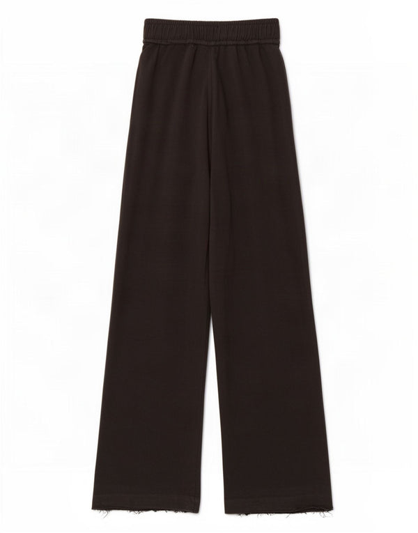 Zara Calça feminina de treino com perna larga Reino Unido 8 pequeno algodão preto