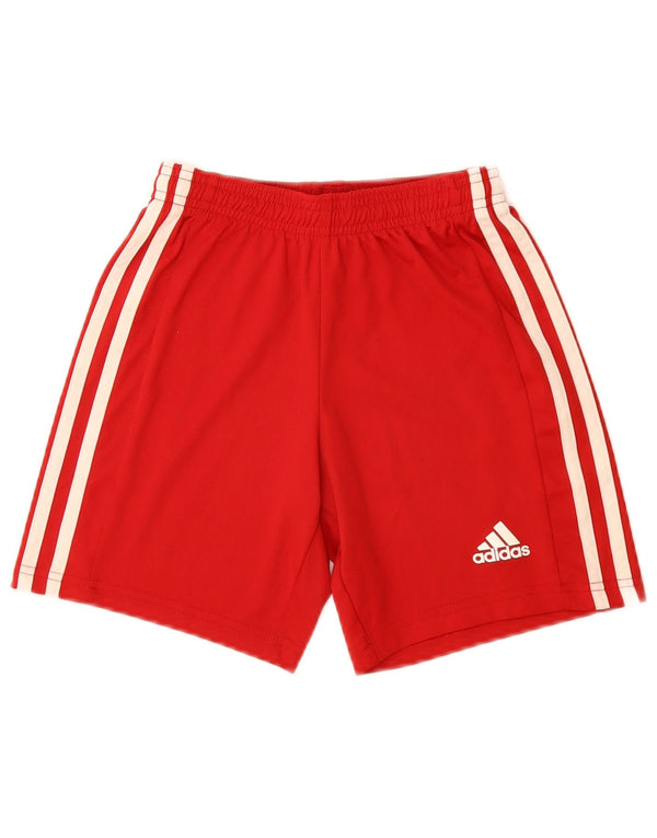Shorts esportivos ADIDAS Aeroready para meninos 9-10 anos poliéster vermelho