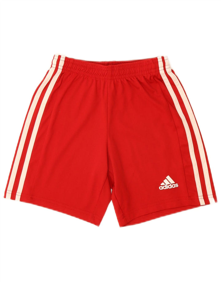 Shorts esportivos ADIDAS Aeroready para meninos 9-10 anos poliéster vermelho