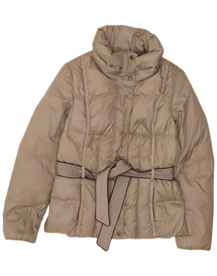 Jaqueta acolchoada de grandes dimensões Geox Womens Respira UK 10 poliéster bege pequeno