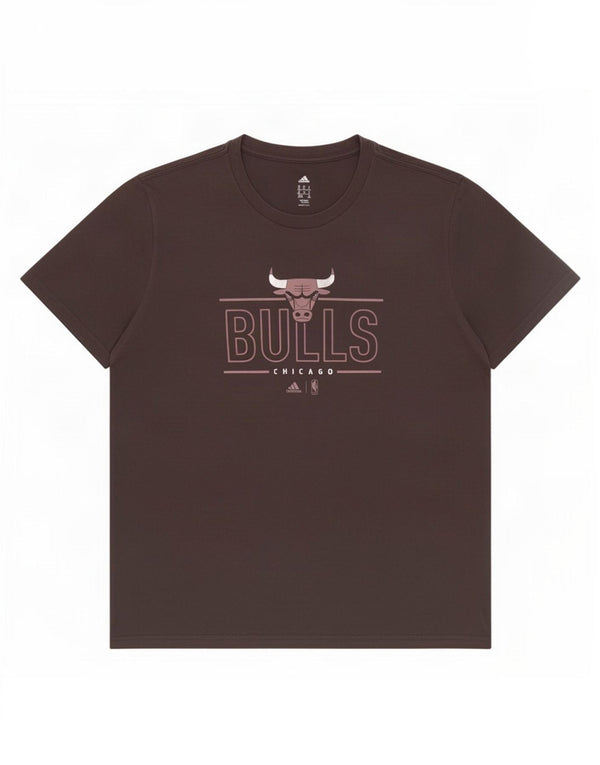 Camiseta masculina Adidas Chicago Bulls com estampa gráfica Top XL algodão preto