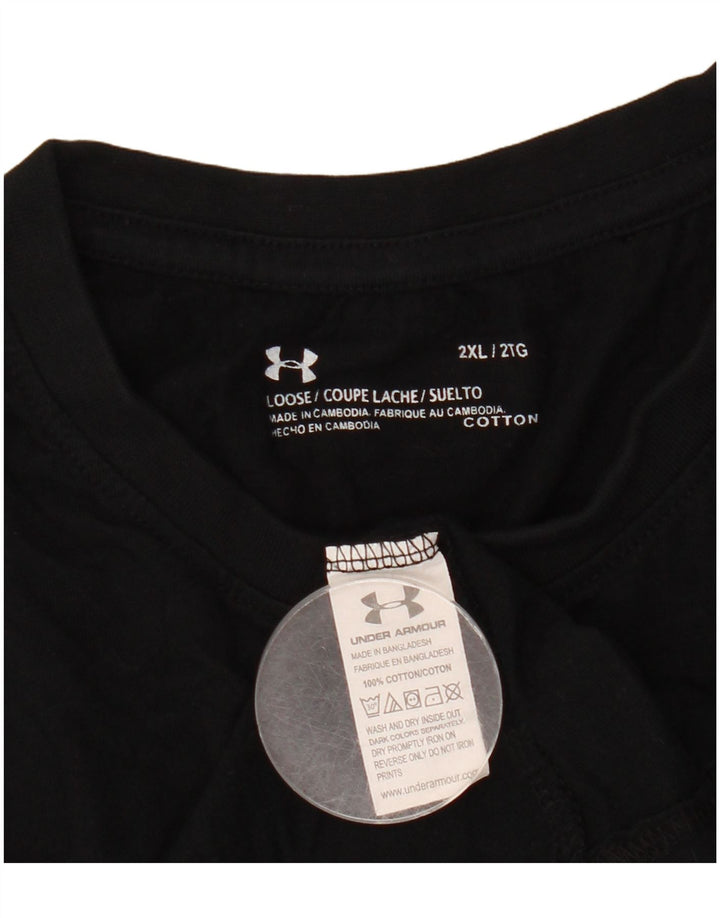 Camiseta masculina Under Armour Top 2XL algodão preto