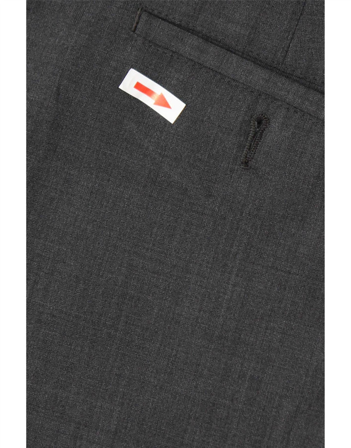 Calça masculina Marks & Spencer sob medida W38 L31 poliéster cinza