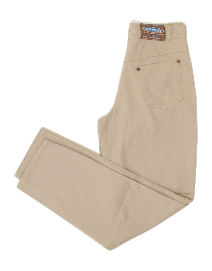 VINTAGE Womens Tapered Casual Trousers W27 L30 Beige Vintage Vintage and Second-Hand Vintage from Messina Hembry 