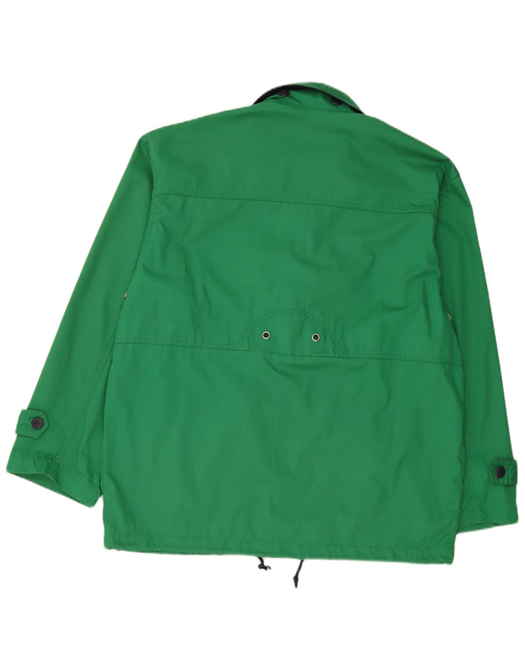 Jaqueta utilitária masculina vintage para iate com ajuste solto Reino Unido 38 poliéster verde médio