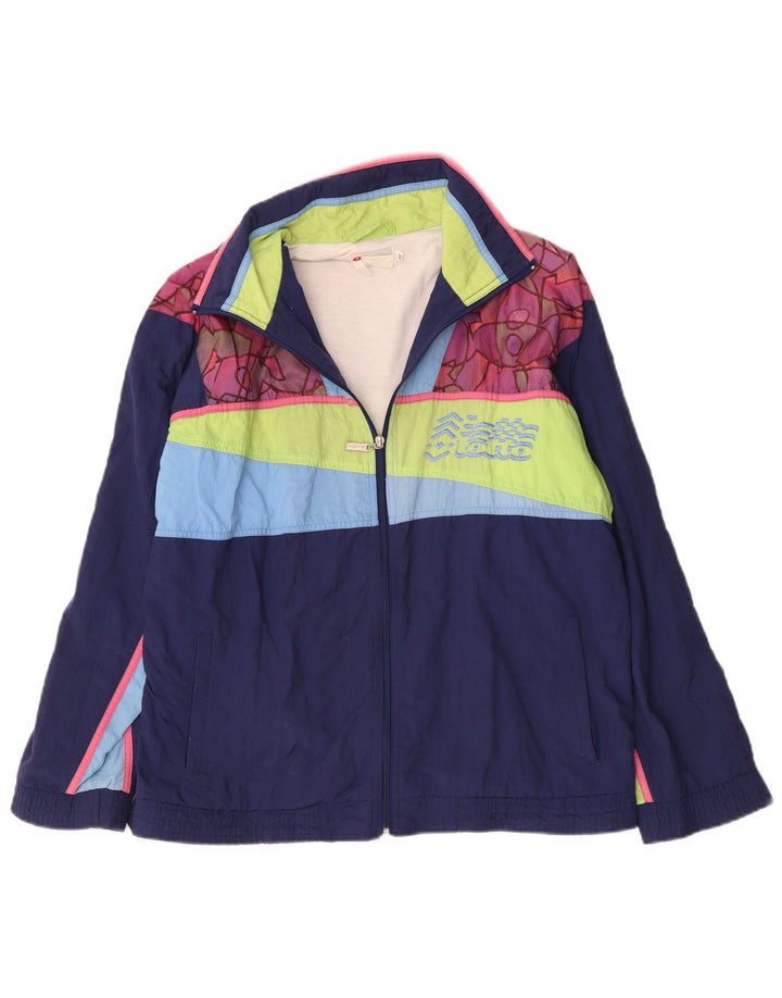 Lotto Mens Graphic Tracksuit Top Jacket Médio Azul Marinho Colorblock