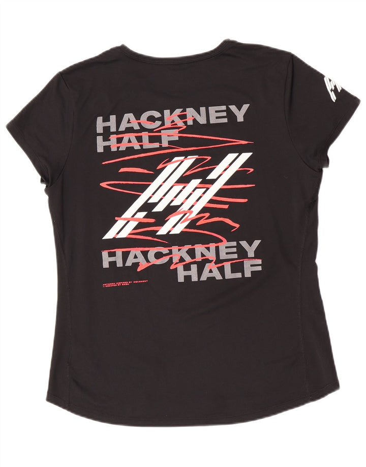 Camiseta Nike Feminina Dri Fit Graphic Top UK 16 Grande Poliéster Preto