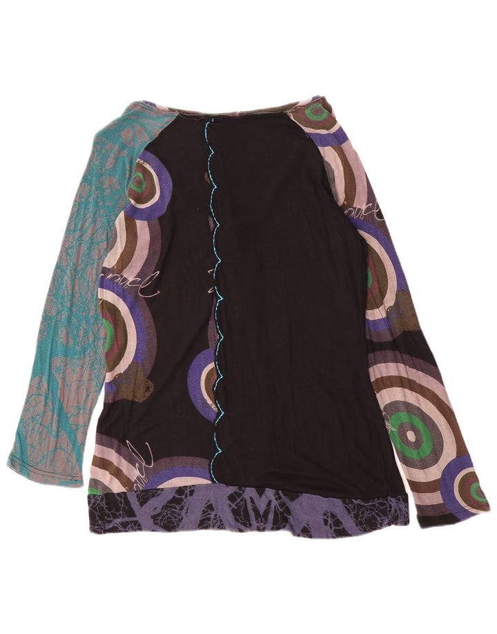 Túnica feminina Desigual com padrão abstrato UK 18 XL viscose multicolorida