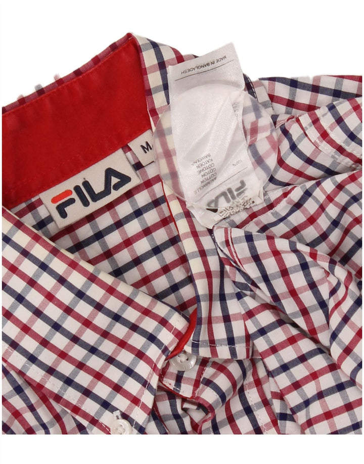 Fila Camisa Masculina Média Multicolorida Xadrez Algodão