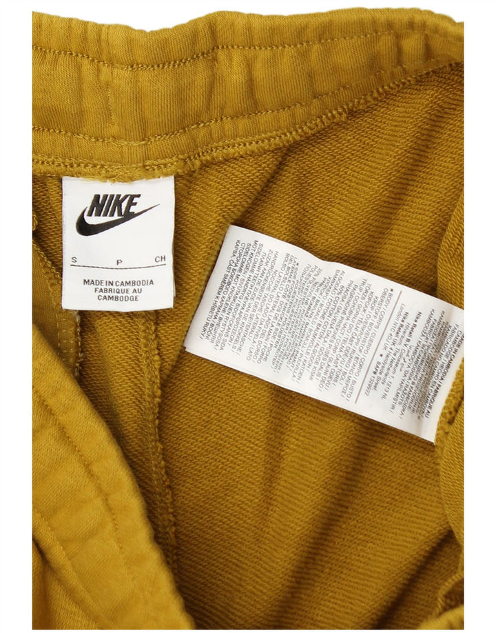 Calça de treino masculina Nike joggers pequeno algodão amarelo