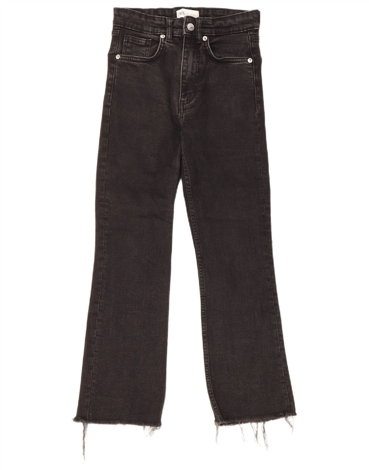 Calça jeans feminina Zara Bootcut EU 36 XS W26 L25 preta