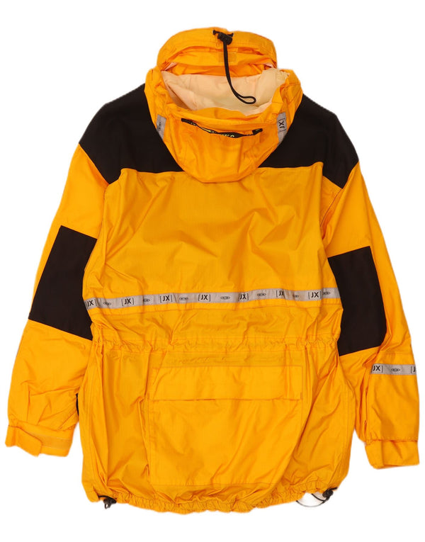 Jaqueta de chuva masculina com capuz J Jeantex Reino Unido 36 poliamida colorblock amarela pequena