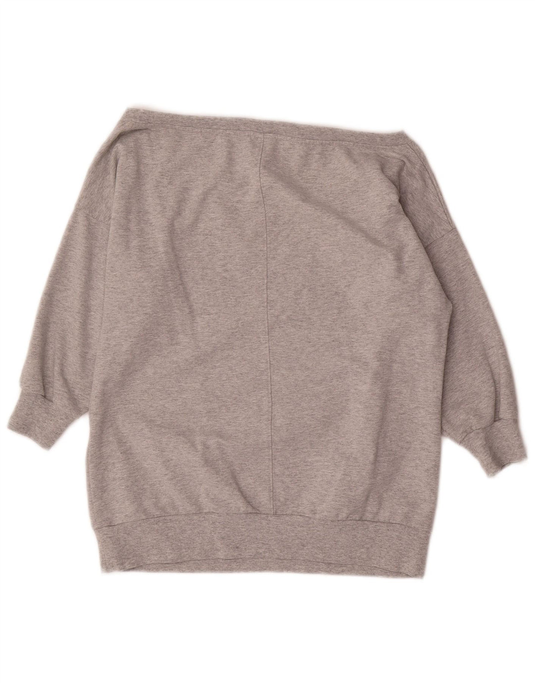 Suéter Errea feminino oversized com ombro de fora UK 10 pequeno cinza