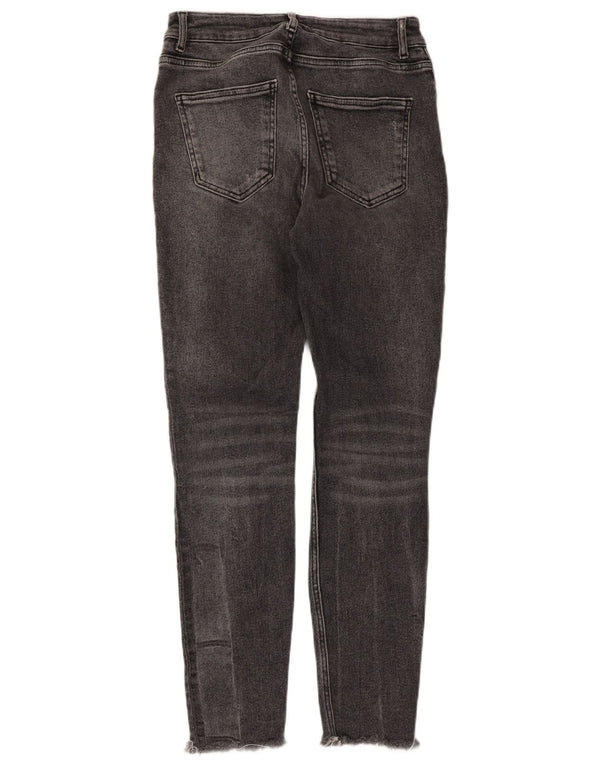 Zara Jeans Skinny Feminino EU 38 Pequeno W28 L28 Algodão Cinza