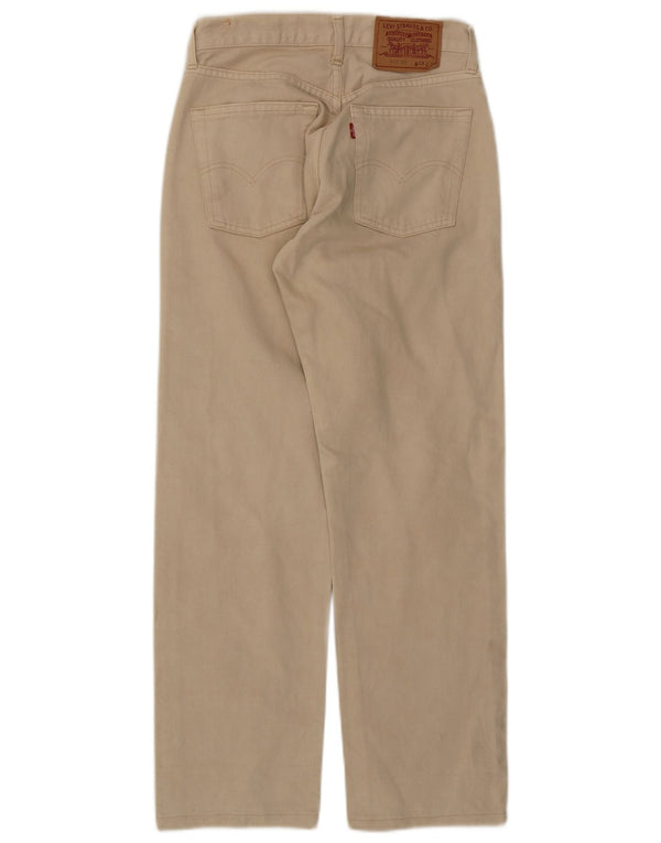 Calça feminina Levi's 517 reta casual W28 L28 algodão bege