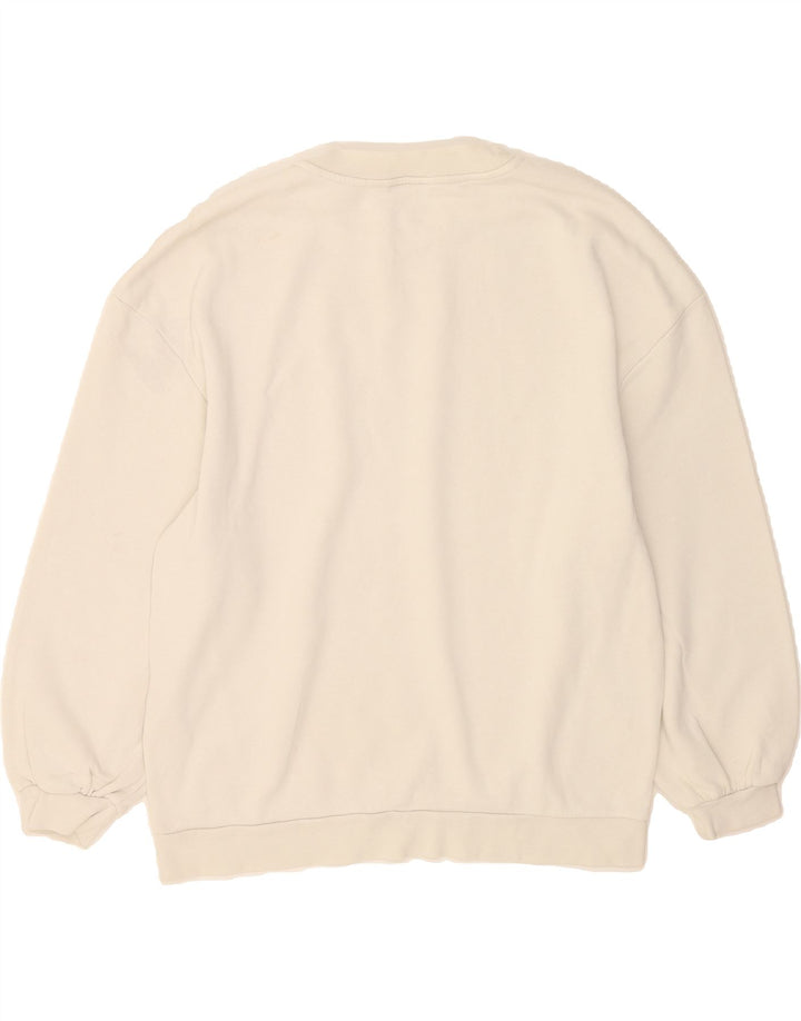 TOPSHOP Womens Oversized Sweatshirt Jumper UK 10 Small White Cotton Vintage Topshop and Second-Hand Topshop from Messina Hembry 
