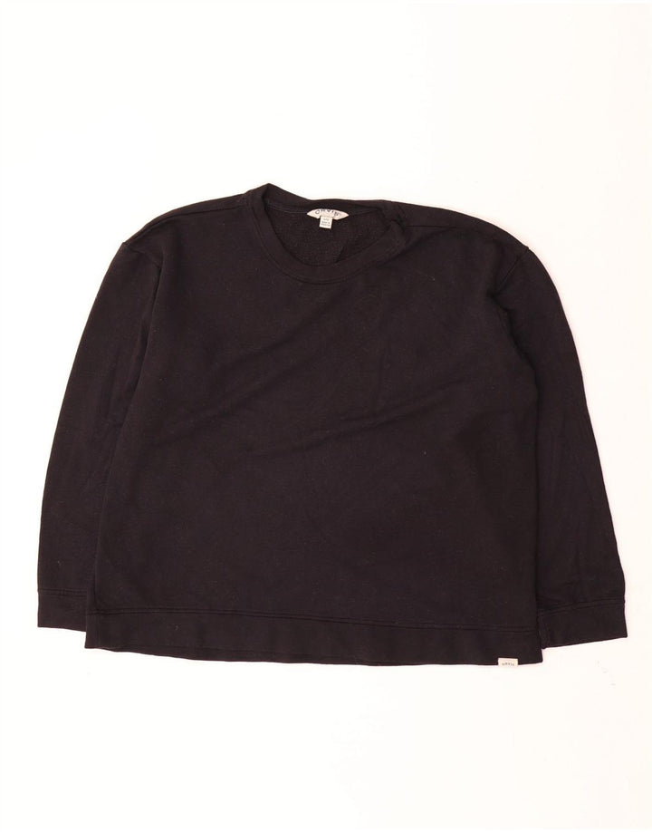 ORVIS moletom feminino jumper UK 16 grande preto modal