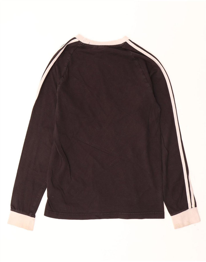 ADIDAS Mens Top Manga Longa XS Algodão Preto