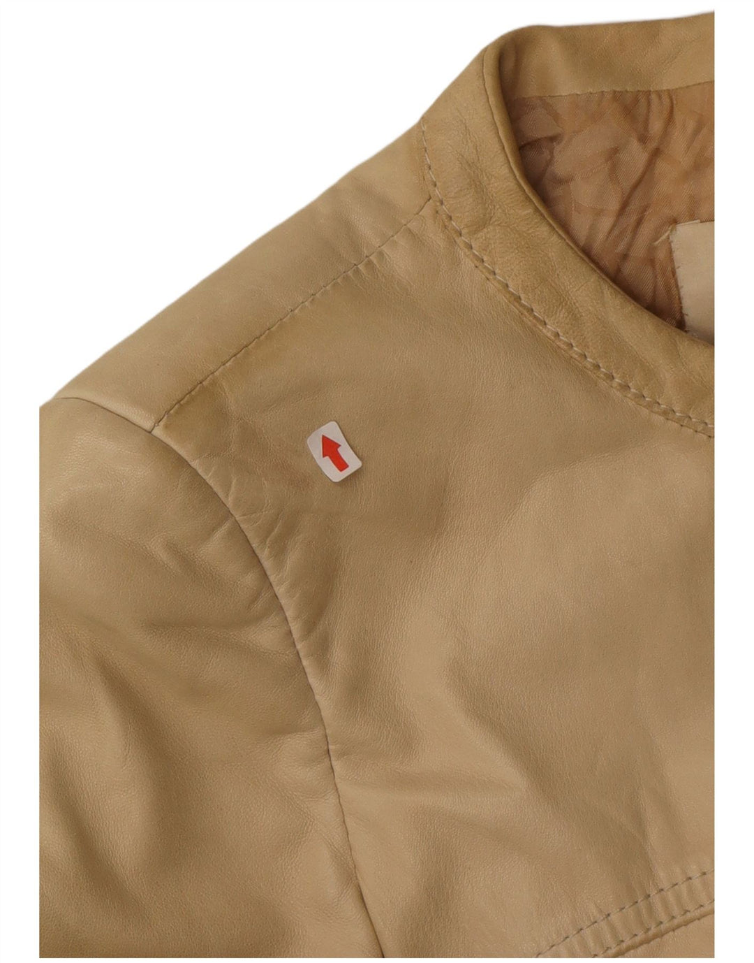 Jaqueta de couro feminina Valentino IT 40 couro bege pequeno